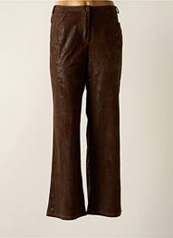 Pantalon droit stretch taille normale marron ELLIOTT femme