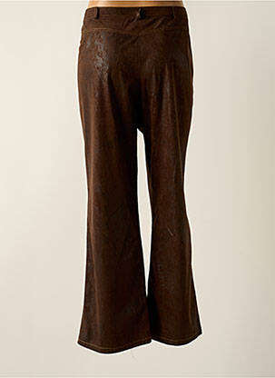 Pantalon droit stretch taille normale marron ELLIOTT femme