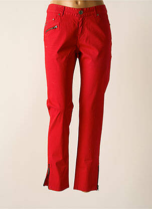 Pantalon slim taille basse taille basse rouge DDP femme
