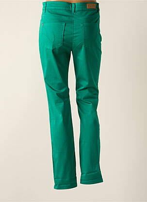 Pantalon slim tissage popeline taille normale vert OLSEN femme