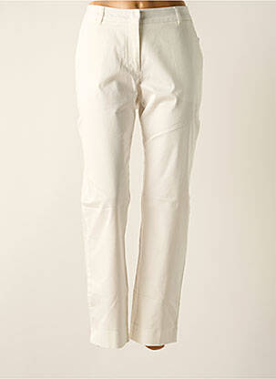 Pantalon chino tissage popeline taille normale blanc BARBARA LEBEK femme