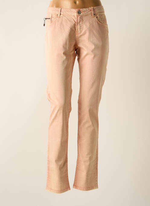 Pantalon slim taille basse taille basse rose GARCIA femme