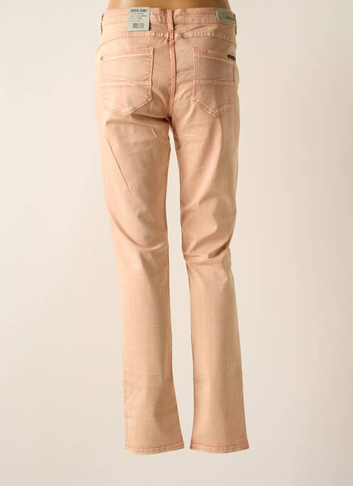 Pantalon slim taille basse taille basse rose GARCIA femme