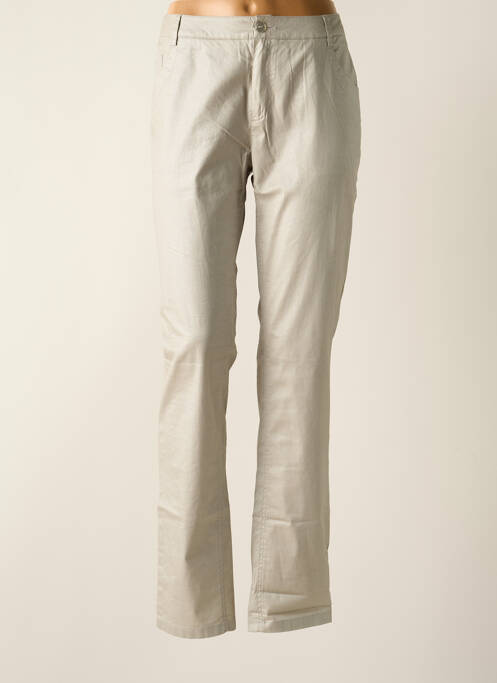 Pantalon slim tissage enduit taille normale gris AKELA KEY femme