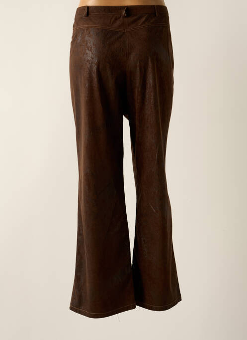 Pantalon droit stretch taille normale marron ELLIOTT femme