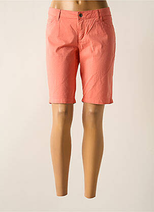 Bermuda coupe droite orange KANOPE femme