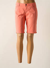 Bermuda coupe droite orange KANOPE femme