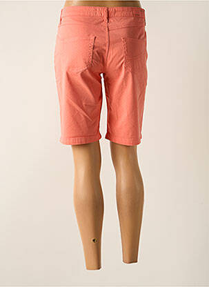 Bermuda coupe droite orange KANOPE femme