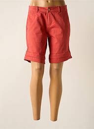 Bermuda coupe droite rouge BROADWAY femme