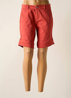 Bermuda coupe droite rouge BROADWAY femme