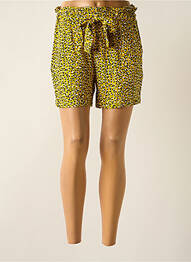 Short coupe droite jaune GARCIA femme