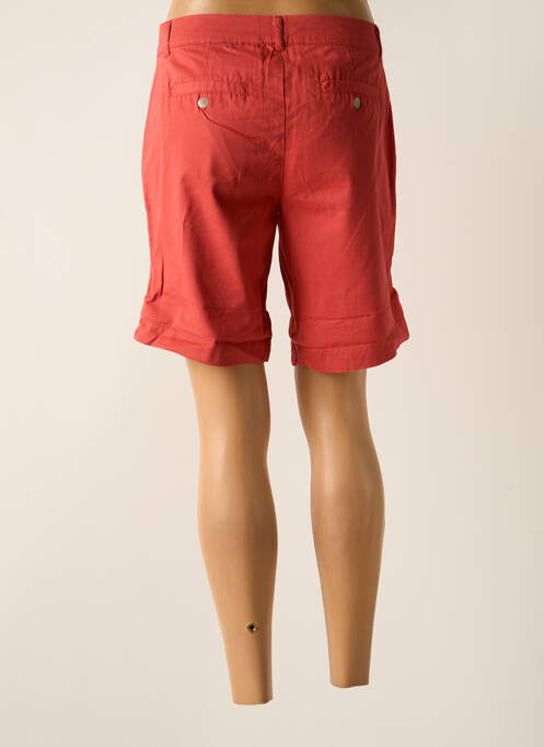 Bermuda coupe droite rouge BROADWAY femme