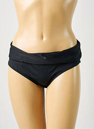 Bas de maillot de bain effet matière satinée culotte noir BESTFORM femme