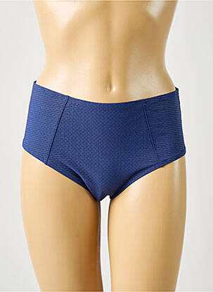 Bas de maillot de bain effet matière satinée culotte bleu SIMONE PERELE femme