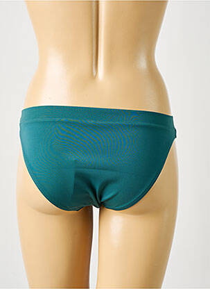 Bas de maillot de bain effet matière satinée bikini vert SIMONE PERELE femme