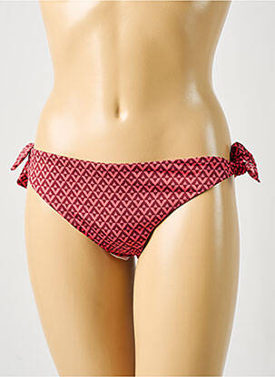 Bas de maillot de bain tissage satiné bikini rouge SIMONE PERELE femme