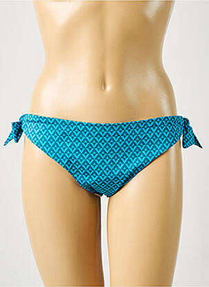 Bas de maillot de bain tissage satiné bikini bleu SIMONE PERELE femme