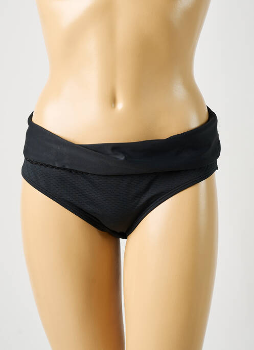 Bas de maillot de bain effet matière satinée culotte noir BESTFORM femme