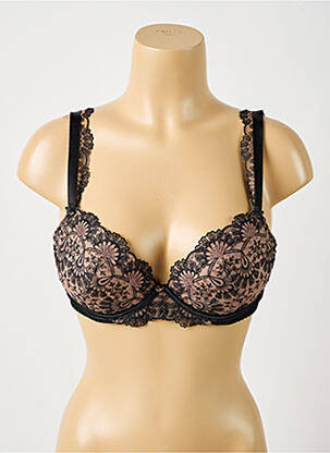 Soutien-gorge effet matière satinée haut soutien-gorge avec mousse de rembourrage amovible noir AUBADE femme