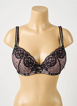 Soutien-gorge effet matière satinée haut soutien-gorge avec mousse de rembourrage amovible noir AUBADE femme