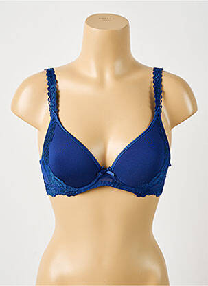 Soutien-gorge broderie haut soutien-gorge moulé bleu AUBADE femme