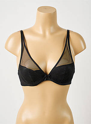Soutien-gorge effet matière satinée haut soutien-gorge moulé noir AUBADE femme