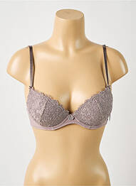 Soutien-gorge effet matière satinée haut soutien-gorge push-up gris AUBADE femme