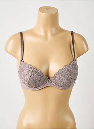 Soutien-gorge effet matière satinée haut soutien-gorge push-up gris AUBADE femme