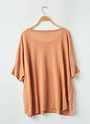 Pull col rond manches 3/4 beige REPEAT femme