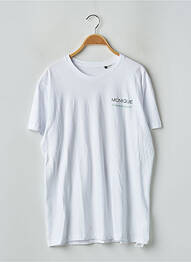 T-shirt coupe droite manches courtes blanc B&C homme