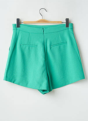 Short taille à pinces taille haute vert KOOKAI femme