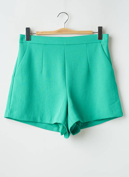 Short taille à pinces taille haute vert KOOKAI femme