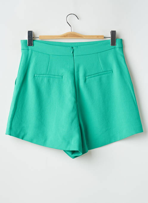 Short taille à pinces taille haute vert KOOKAI femme