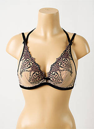 Soutien-gorge effet matière satinée haut soutien-gorge emboitant noir AUBADE femme