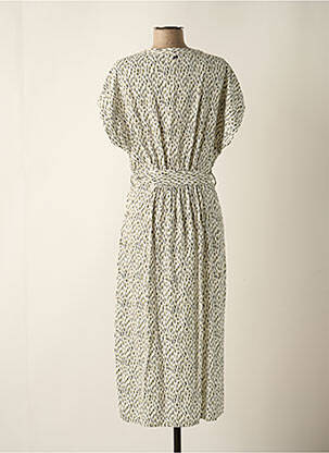 Robe mi-longue coupe fluide manches courtes vert GARCIA femme
