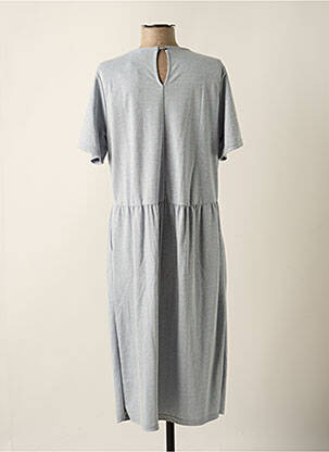 Robe mi-longue manches courtes manches courtes bleu CISO femme