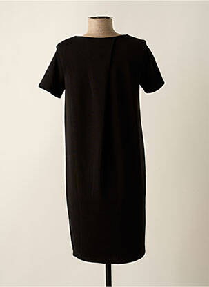 Robe mi-longue manches courtes manches courtes noir STREET ONE femme
