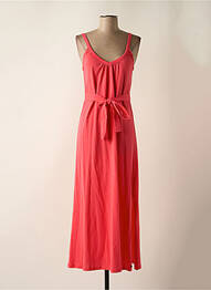 Robe longue coupe cintrée fines bretelles rose GARCIA femme