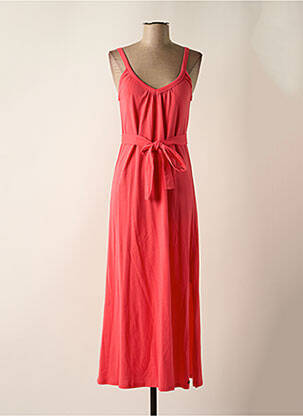 Robe longue coupe cintrée fines bretelles rose GARCIA femme