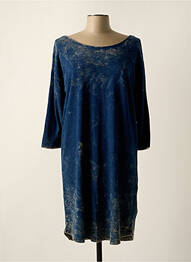 Robe mi-longue manches 3/4 manches 3/4 bleu GARCIA femme