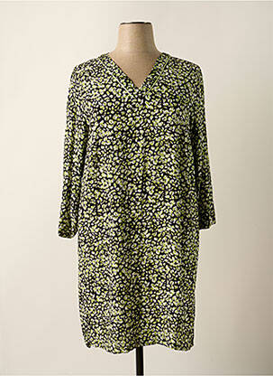 Robe mi-longue manches 3/4 manches 3/4 vert GARCIA femme