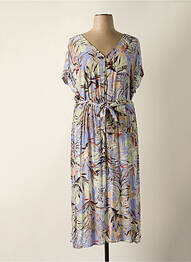 Robe longue manches courtes manches courtes bleu GARCIA femme