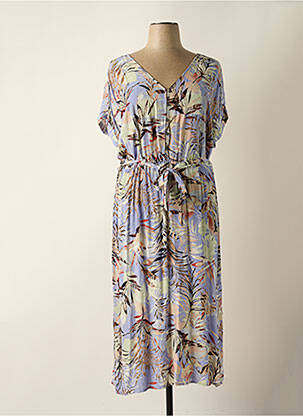 Robe longue manches courtes manches courtes bleu GARCIA femme