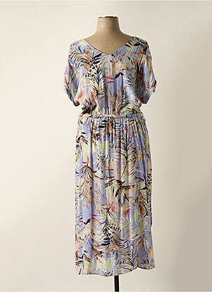 Robe longue manches courtes manches courtes bleu GARCIA femme