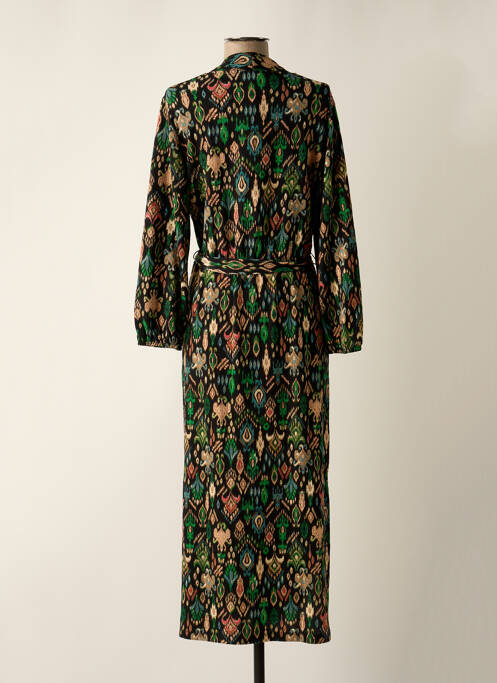 Robe longue manches longues manches longues noir GARCIA femme