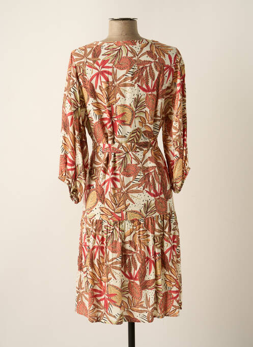 Robe mi-longue coupe fluide manches 3/4 rouge GARCIA femme