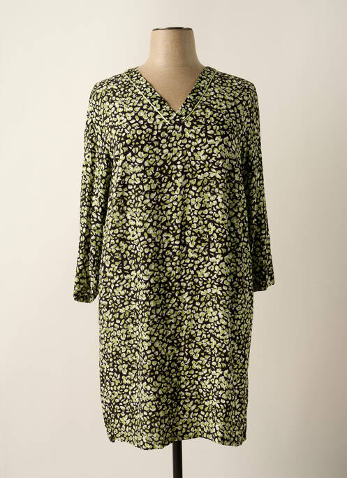 Robe mi-longue manches 3/4 manches 3/4 vert GARCIA femme