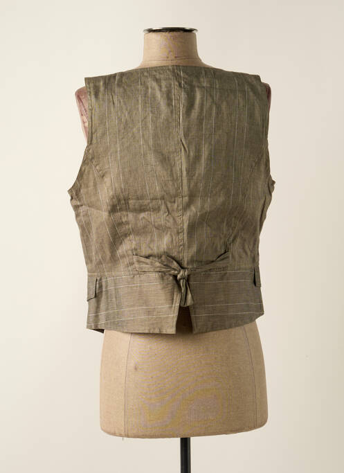 Gilet sans manche gris FLEUR DE SEL pour femme