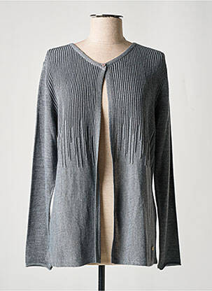 Gilet manches longues fermeture boutonnée sur le devant gris OLSEN femme
