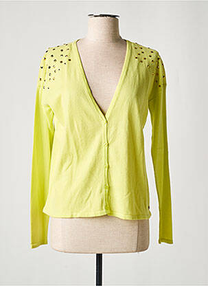 Gilet manches longues coupe cintrée jaune MEXX femme